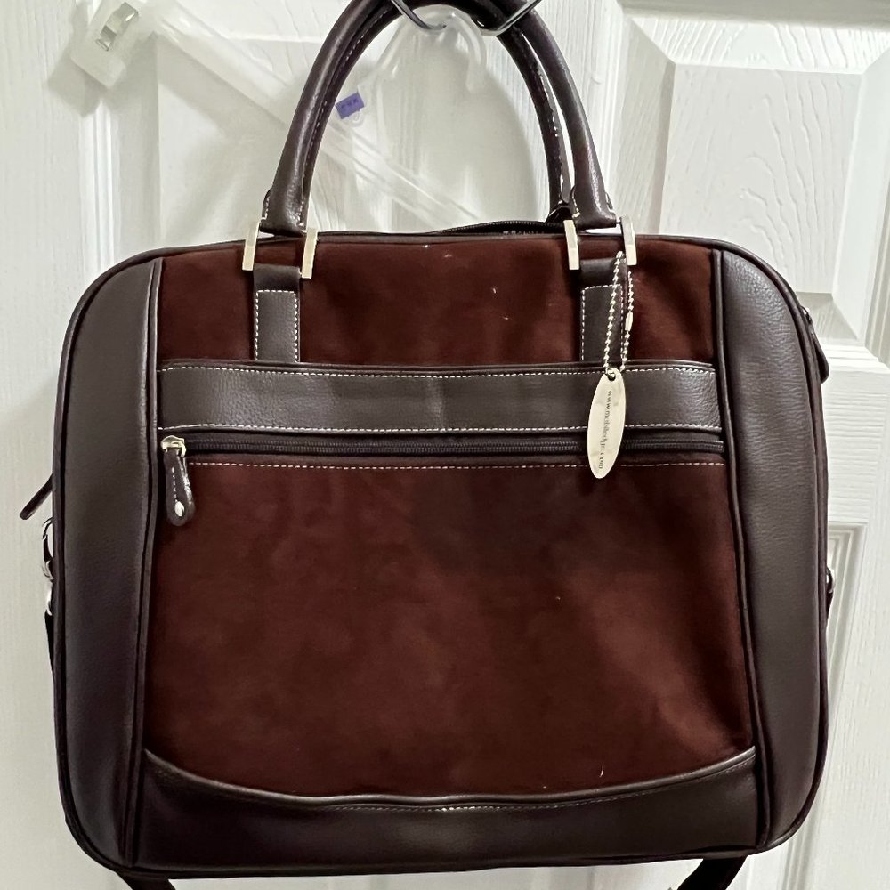 Mobile Edge Brown Suede Ultra Computer Tote.